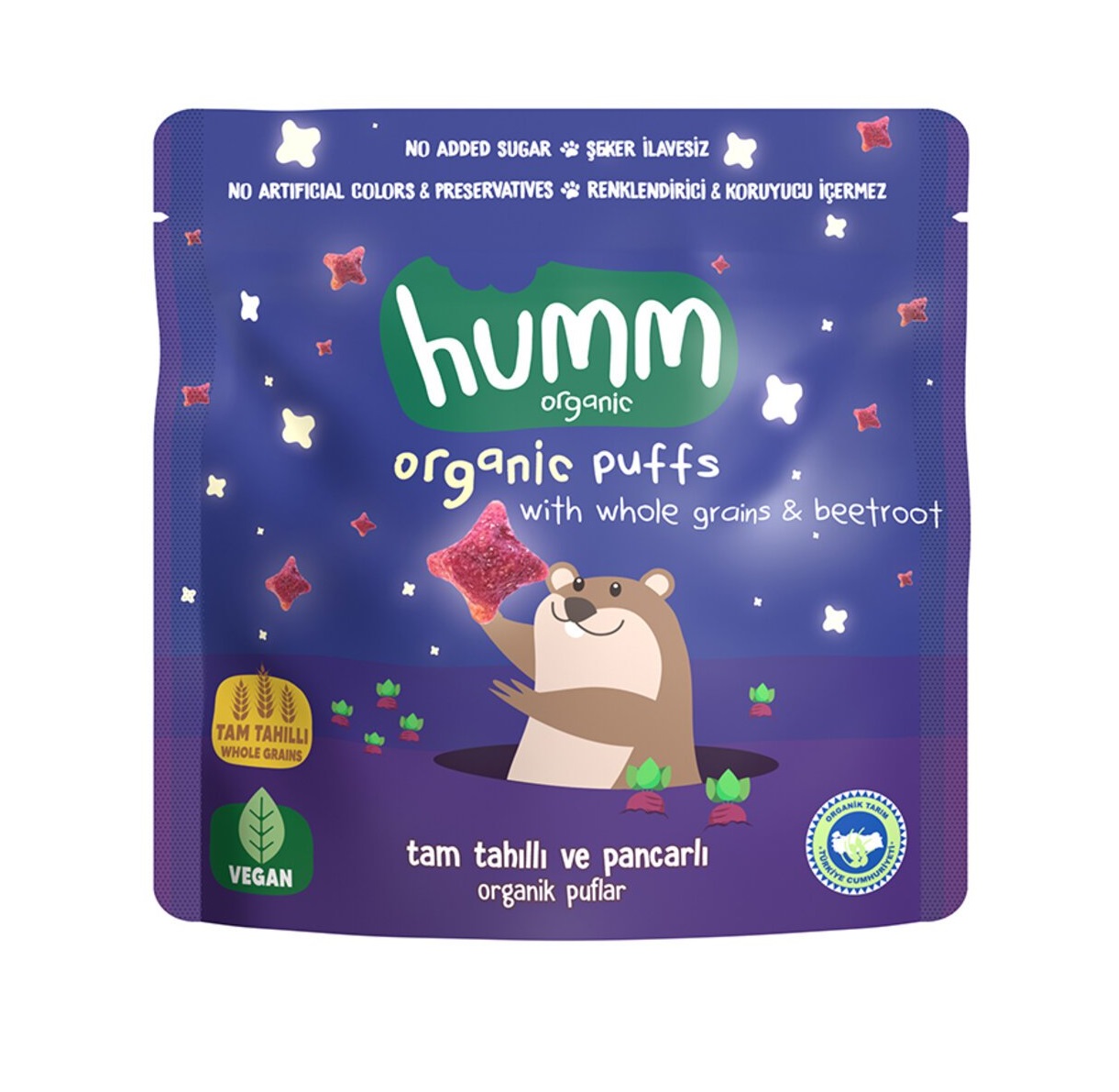 Humm Organıc Pancarlı Tam Tahıllı Puflar 30 Gr