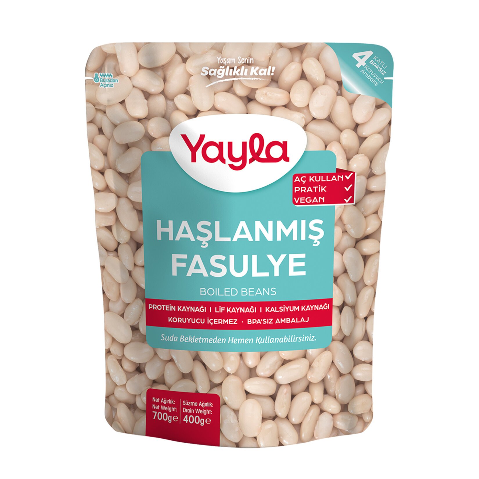 Yayla Haşlanmış Fasulye 700 Gr