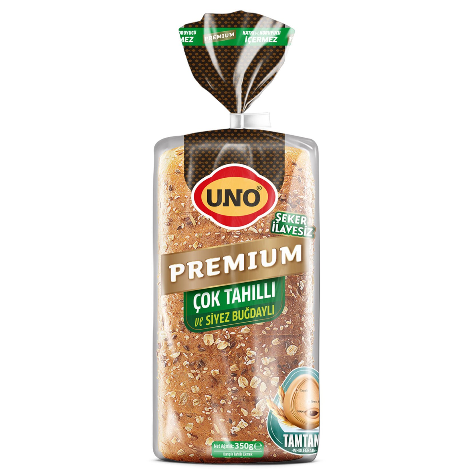 Uno Premium Çok Tahıllı ve Siyez Buğdaylı Ekmek 350 Gr