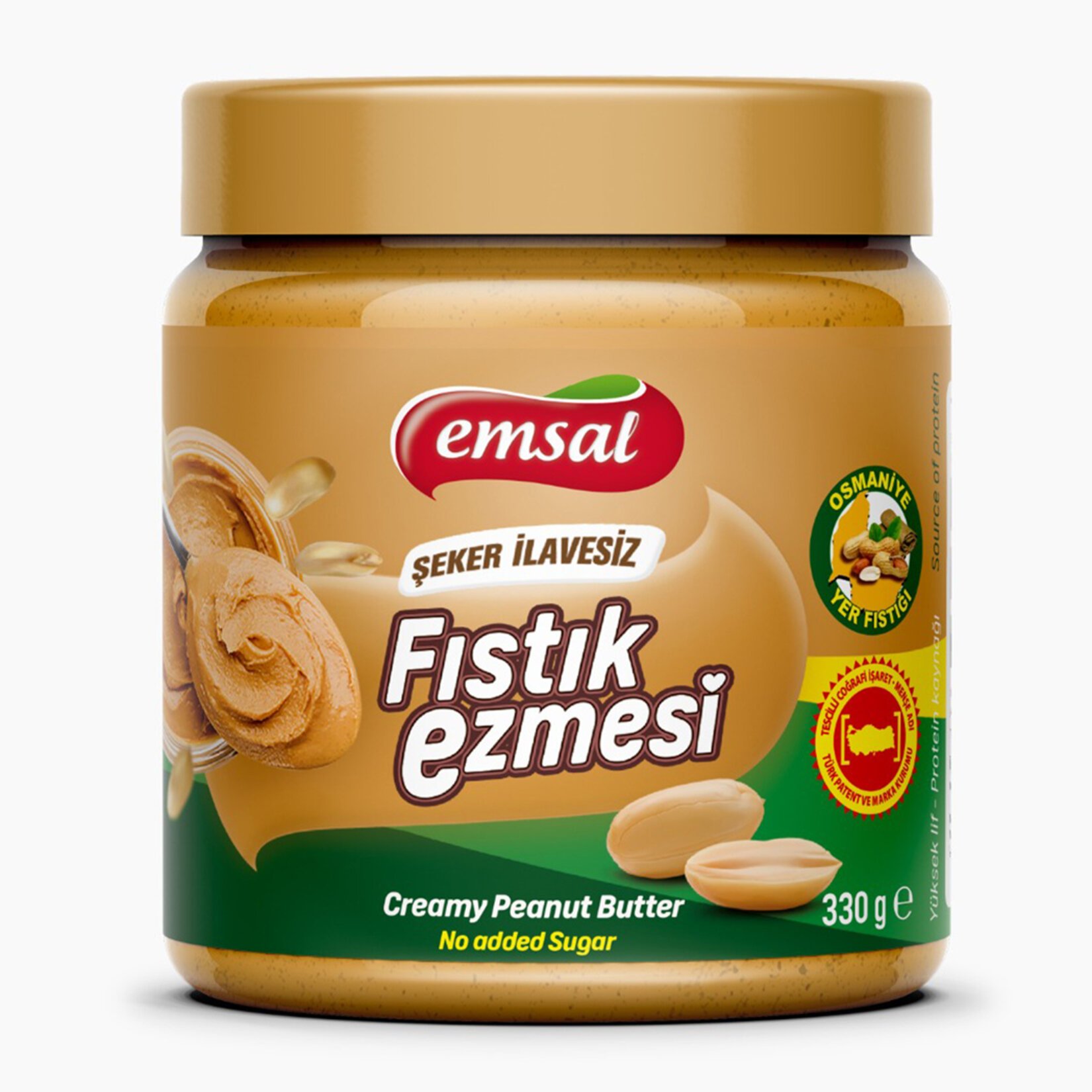 Emsal Şekersiz Fıstık Ezmesi 330 Gr