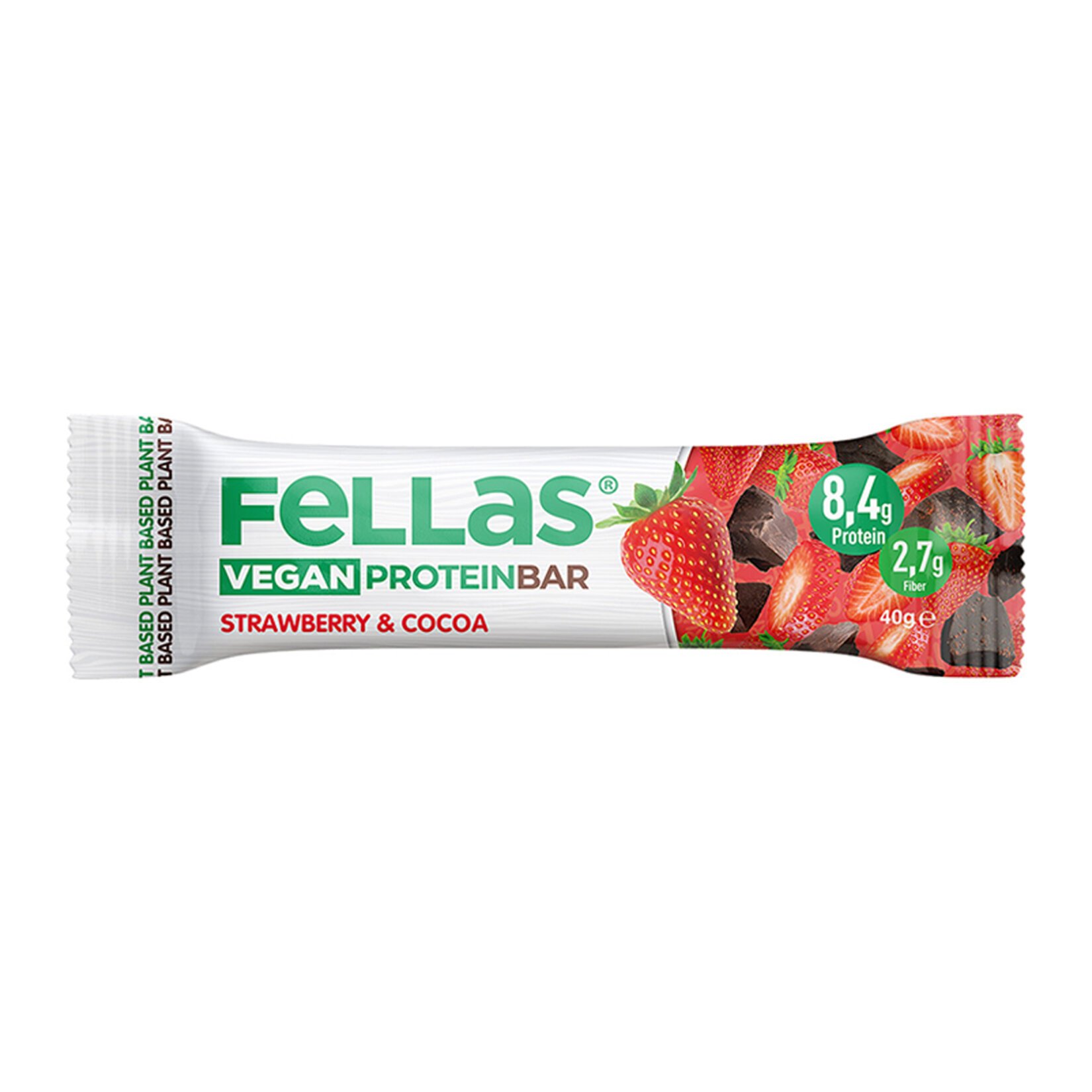 Fellas Vegan Protein Bar Çilek & Kakao 40 Gr