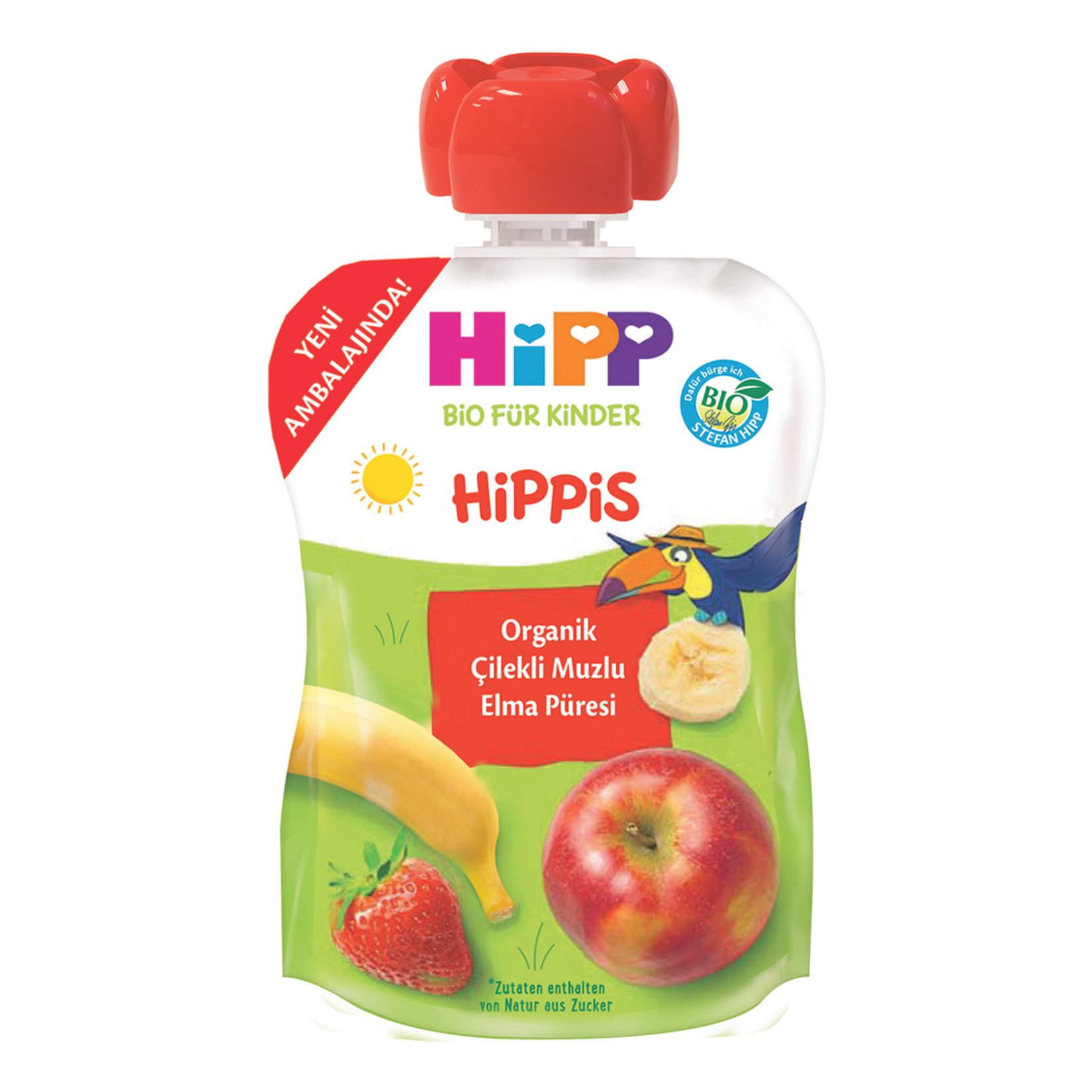 Hipp Organik Çilekli Muzlu Elma Püresi 100 Gr