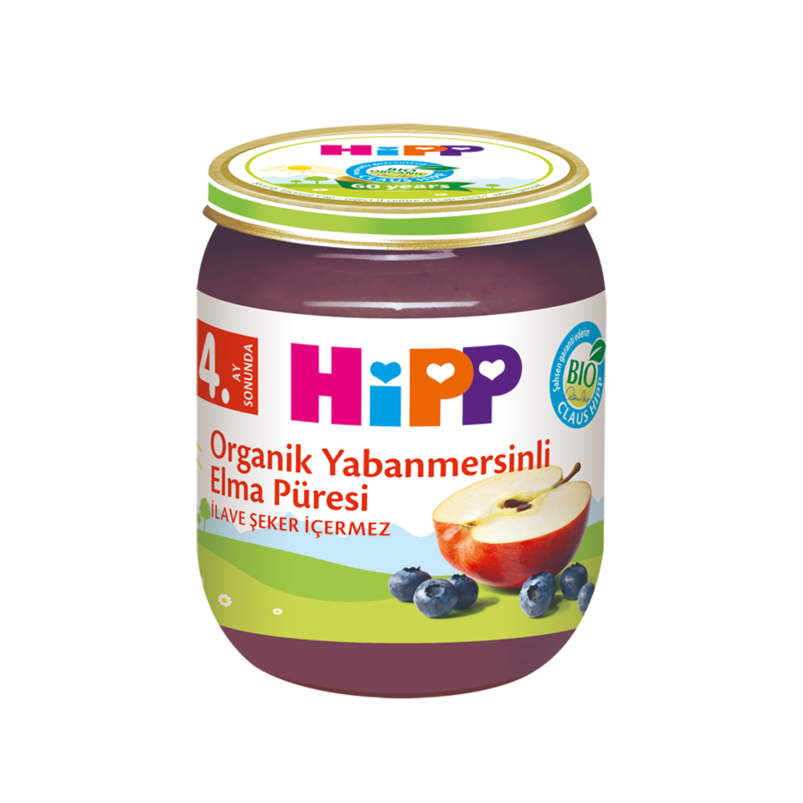 Hipp Organik Yabanmersinli Elma Püresı 125 Gr