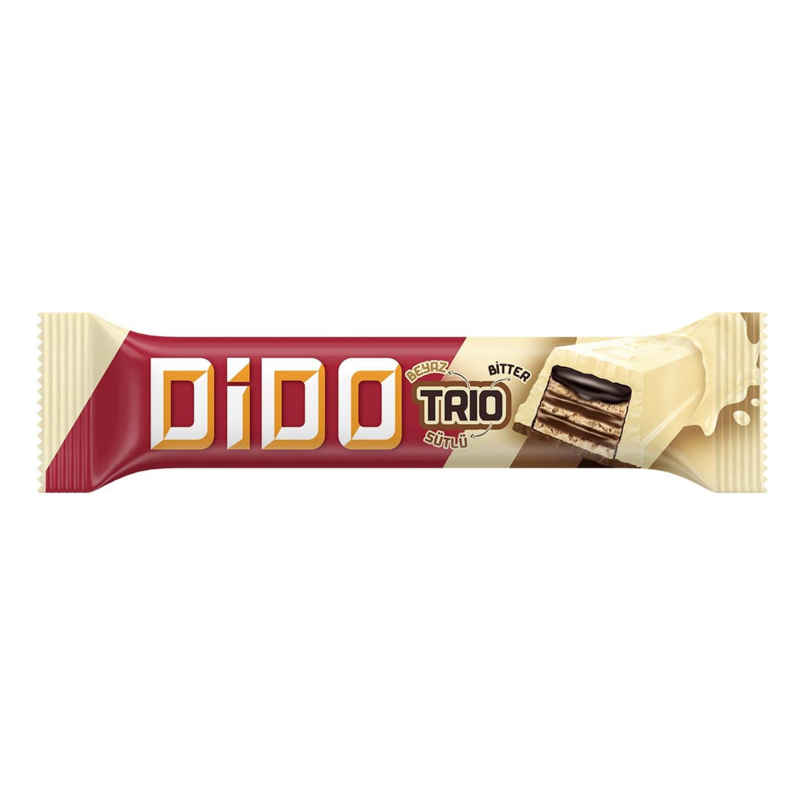 Dido Trio Beyaz-Sütlü-Bitter Çikolatalı Gofret 36.5Gr