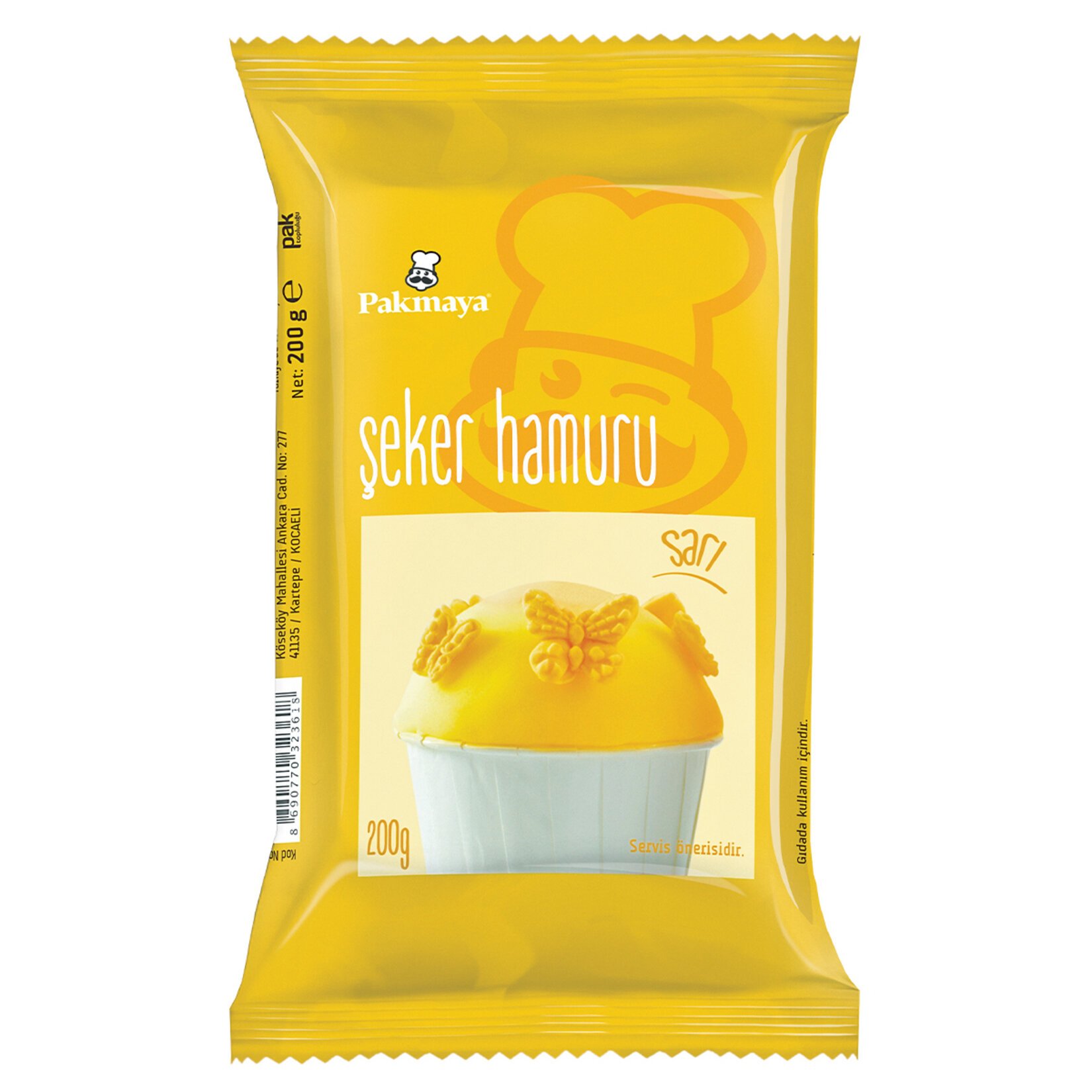 Pakmaya Şeker Hamuru Sarı 200 Gr