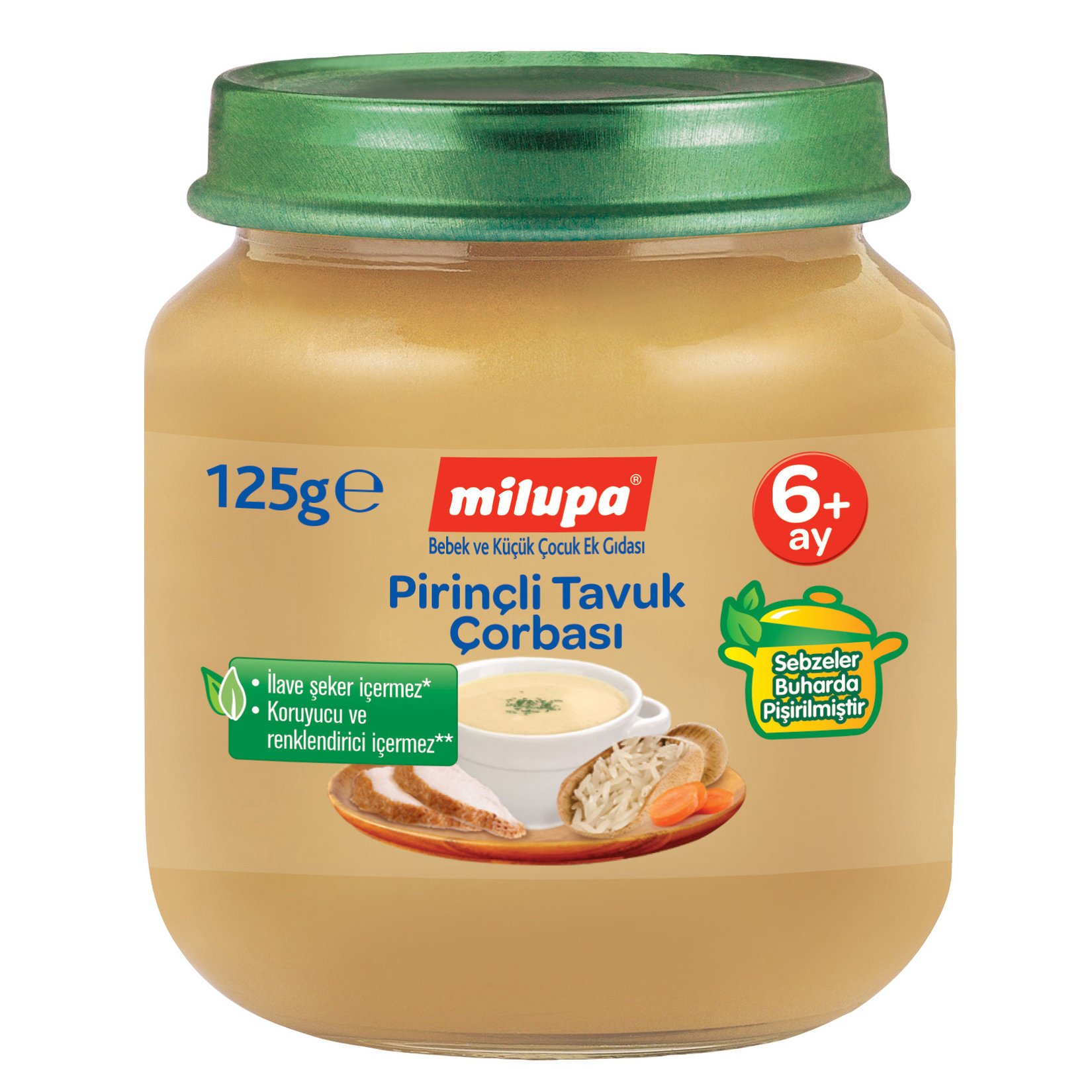 Milupa Pirinçli Tavuk Çorbası Kavanoz 125 G 6+ Ay