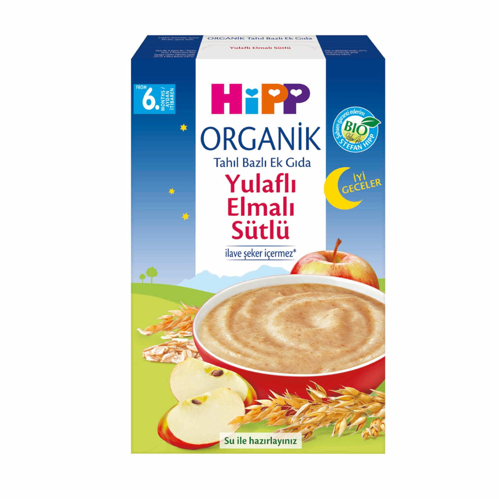 Hipp Organik İyi Geceler Yulaflı Elmalı Ek Gıda 250 Gr