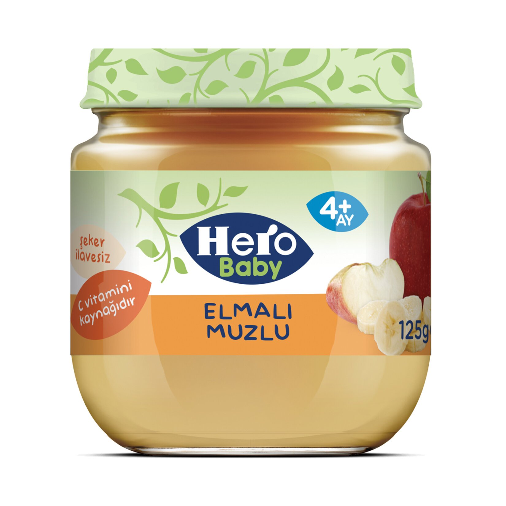 Hero Baby Elma Muz Püreli Kavanoz Mama 125 Gr