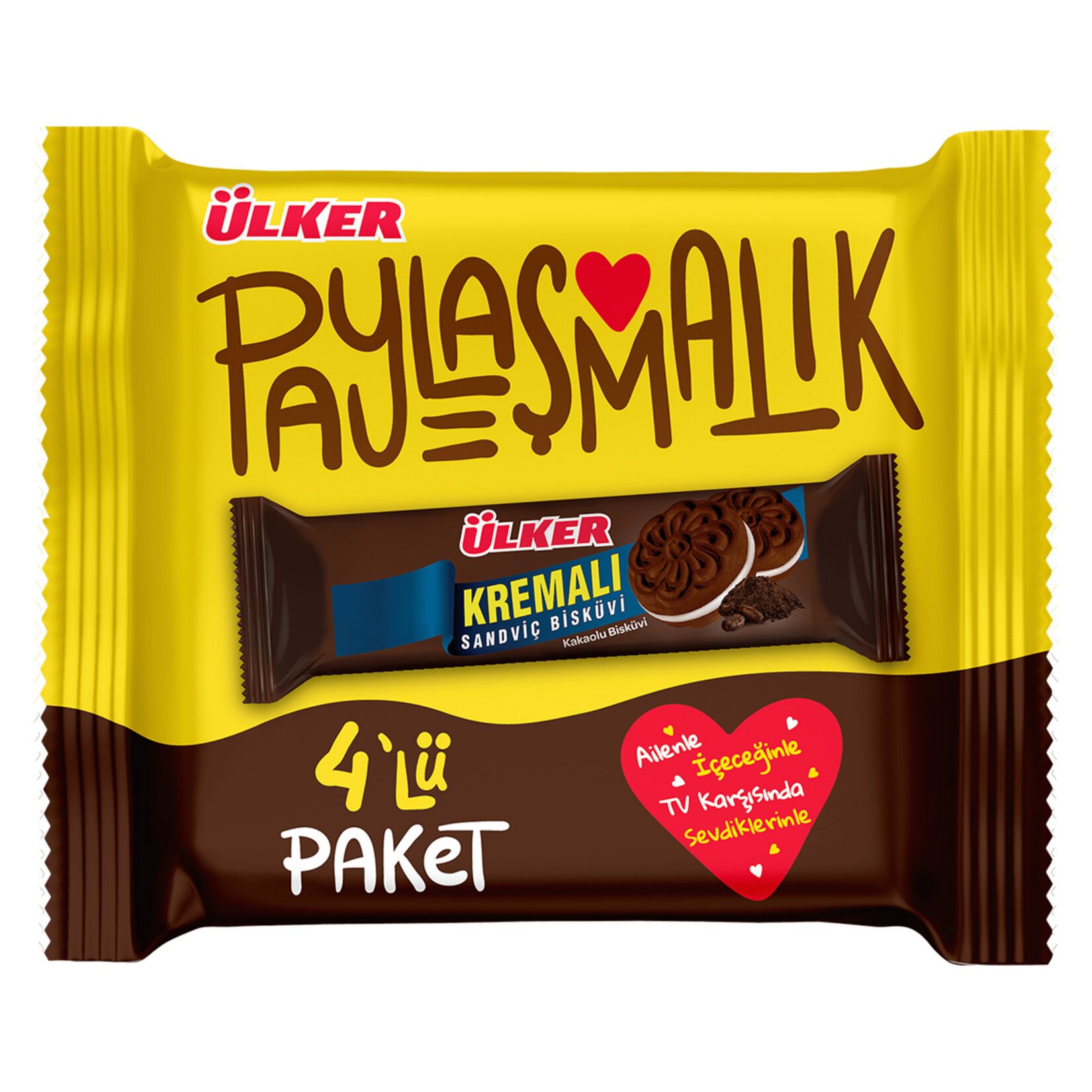 Ülker Kremalı Kakaolu Bisküvi 4x61 Gr