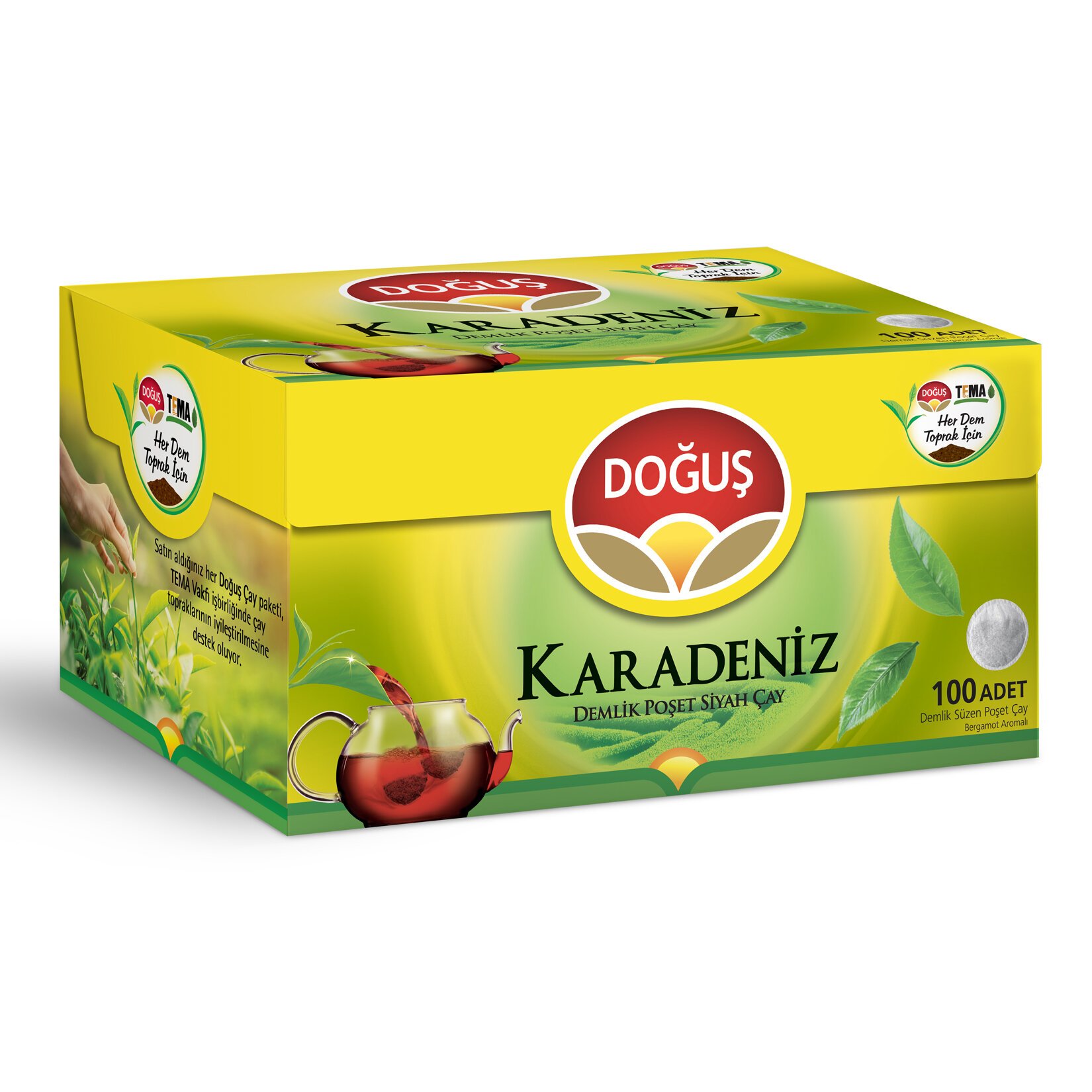 Doğuş Karadeniz Demlik Poşet Çay 100Lü 320 Gr